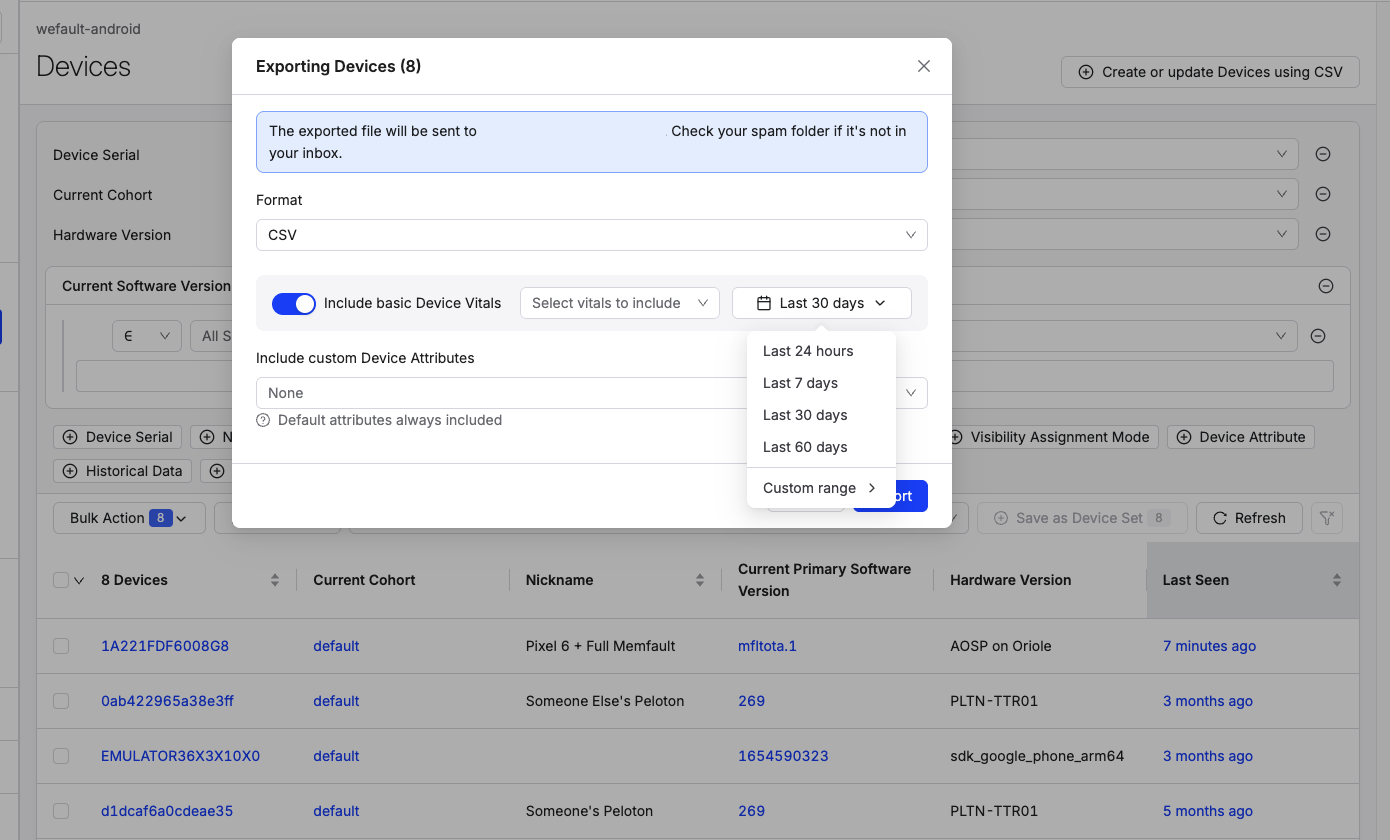 Device Inventory | Memfault Docs